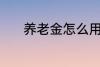 养老金怎么用 养老金如何使用
