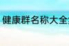健康群名称大全集 健康群名称有哪些