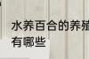 水养百合的养殖方法 水养百合的方法有哪些