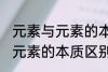元素与元素的本质区别是什么 元素与元素的本质区别