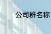 公司群名称 公司群名称推荐