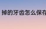 掉的牙齿怎么保存 掉的牙齿保存方法