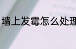 墙上发霉怎么处理 墙上发霉如何处理